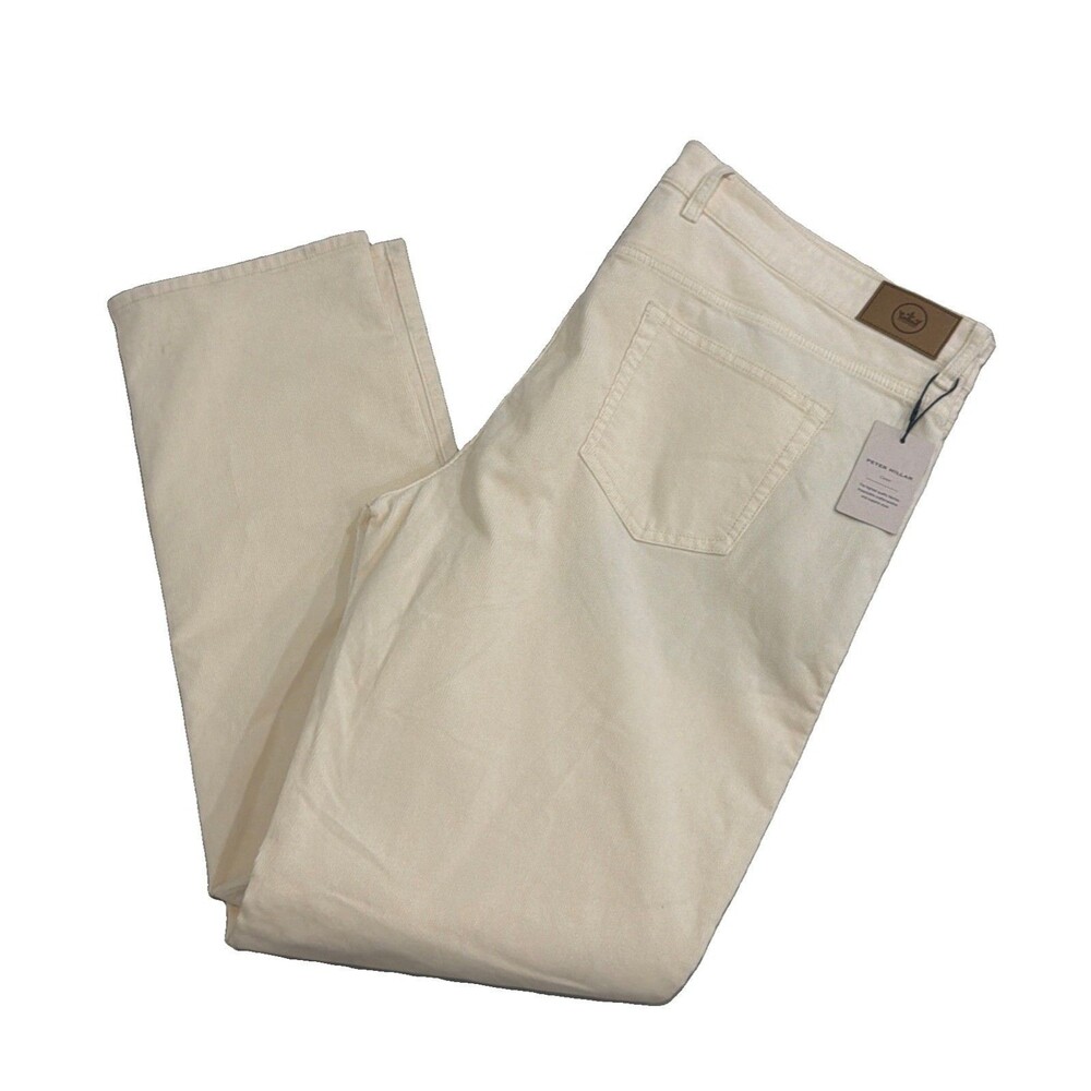 Peter Millar Crown Corduroy Pants Men's 42x32 Beige MF23B29 5 Pocket Soft NWT